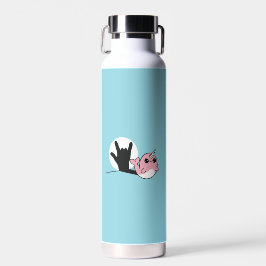 Pink Narwhal ASL I Liebe You - Deaf Culture Design Trinkflasche