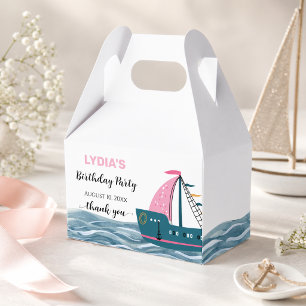 Pink Nautic Baby an Bord Geburtstagsparty Geschenkschachtel