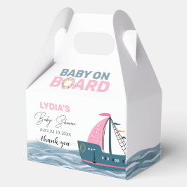 Pink Nautical Baby an Bord Baby Dusche Geschenkschachtel