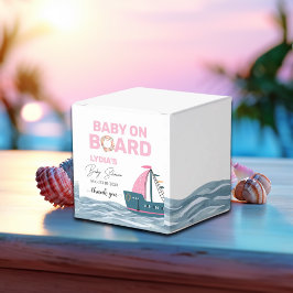 Pink Nautical Baby an Bord Baby Dusche Geschenkschachtel