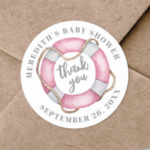Pink Nautical Baby Dusche