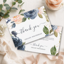 Pink Navy Babydusche Floral Vielen Dank