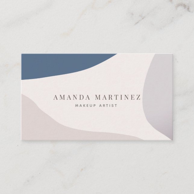Pink & Navy Blue Swatt Trendy Business Card Visitenkarte (Vorderseite)