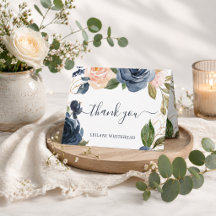 Pink Navy Floral Baby Dusche