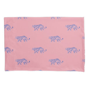 Pink & Navy Tiger Muster für Kinder, Teens, Mädche Kissenbezug