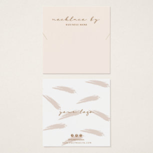 Pink Necklle Display Business Card