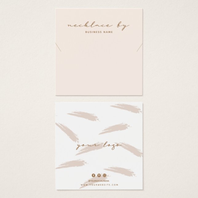 Pink Necklle Display Business Card (Vorne & Hinten)