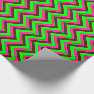 Pink-Neon-Brown-Coll-ZICKZACK-15-GIFT-WRAP-PAPIER Geschenkpapier