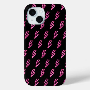 Pink Neon Lightning Bolt Muster Case-Mate iPhone Hülle