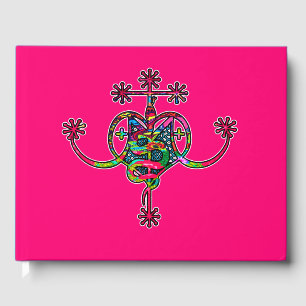 Pink Neon Marie Laveau Veve Sigil Gästebuch