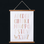 Pink Neutral Alphabet ABC Girl Kinderzimmer Deco Wandteppich Mit Holzrahmen<br><div class="desc">Stellen Sie Ihre Niere mit diesem handgeschriebenen Aquarellposter ihren ABCs vor. Dekorieren Sie eine Mauer im Kinderzimmer,  im Schlafzimmer oder im Spielzimmer Ihres kleinen Hauses mit dieser Bildungs-Wandteppiche,  um das Lernen im Alltag zu fördern.</div>