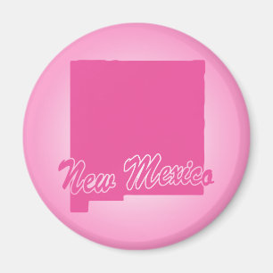 Pink New Mexico Magnet