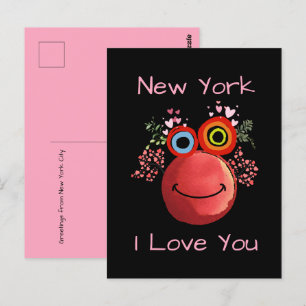PINK New York City I LIEBE YOU Postkarte