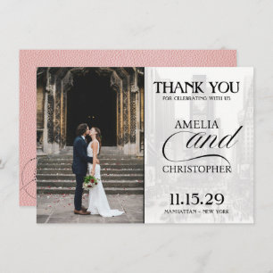 Pink New York City Passport Dankeskarte