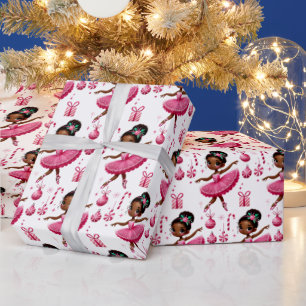 Pink Niedlich American Ballerina Geschenkpapier