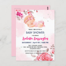 Pink Niedlich Baby Girl Rose Blume Babydusche