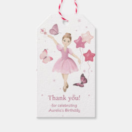 Pink Niedlich Ballerina Danke Geschenkanhänger