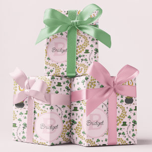 Pink, Niedlich & Curvy St. Patrick's Day Tissue Pa Geschenkpapier