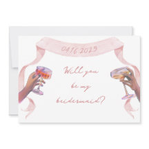 Pink Niedlich Elegante Custom Bridesmaid Vorschlag