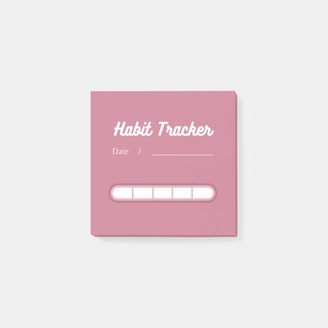 Pink Niedlich Habit Tracker Post-it Klebezettel (Vorderseite)