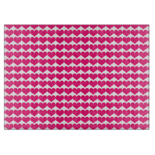 Pink Niedlich Hearts Muster Cutting Board Schneidebrett