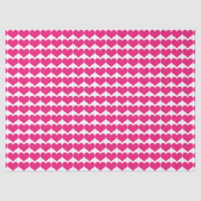 Pink Niedlich Hearts Muster Gewebe Papier (Vorderseite)