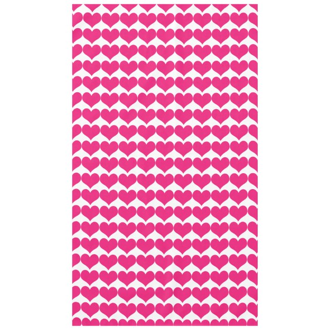 Pink Niedlich Hearts Muster Tableclout Tischdecke (Vorderseite)
