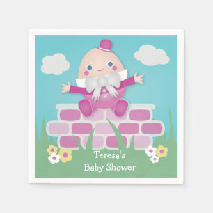Pink Niedlich Humpty Dumpty Babydusche Serviette