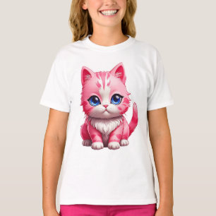 Pink Niedlich Kitty Cat T-Shirt
