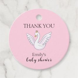 Pink Niedlich Moderne Sweet Princess Swan Baby Dus Geschenkanhänger