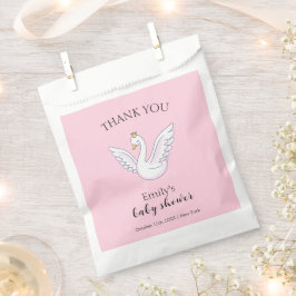 Pink Niedlich Moderne Sweet Princess Swan Baby Dus Geschenktütchen