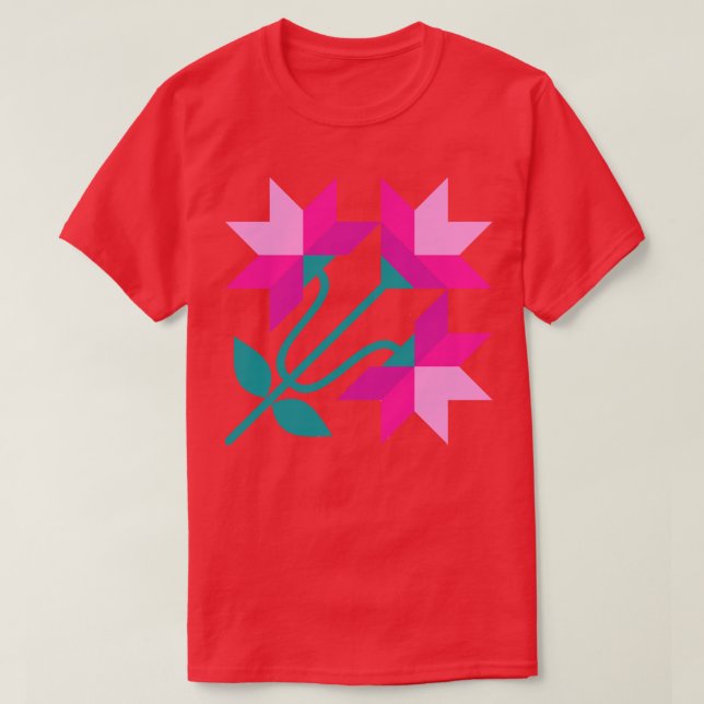 Pink North olina Lilies T-Shirt (Design vorne)