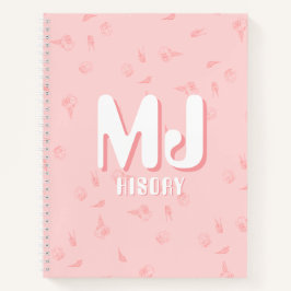 Pink Notebook with initials Notizbuch