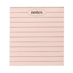 Pink Notes Sleek & Modern Stationery Notizblock