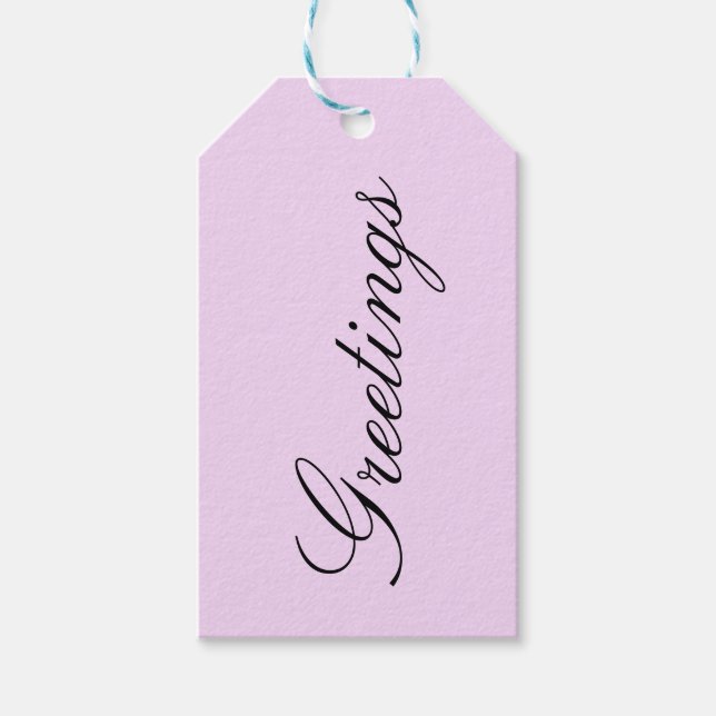 Pink nr.1, Solid Pastellfarben, Rosa, Geschenk-Tag Geschenkanhänger (Vorderseite)