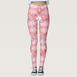 Pink Nurse Life Nahtloses Muster (4) Leggings