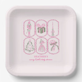 Pink Nutcracker A Merry Little Baby Shower Pappteller