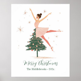 Pink Nutcracker Ballerina Poster