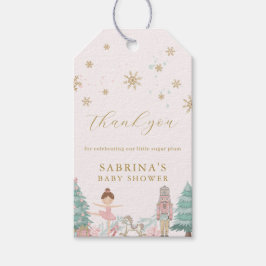 Pink Nutcracker Ballet Baby Shower Favor Tags Geschenkanhänger