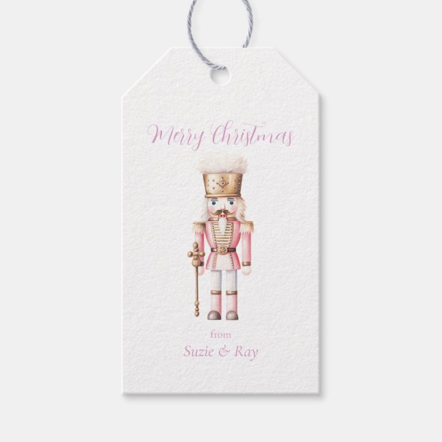 Pink Nutcracker Geschenkanhänger (Vorderseite)