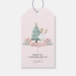 Pink Nutcracker Gevor Tag für Babydusche Geschenkanhänger
