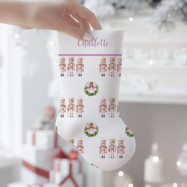 Pink Nutcracker Nostalgic Kleiner Weihnachtsstrumpf (Pink Nutcracker Christmas Stocking)