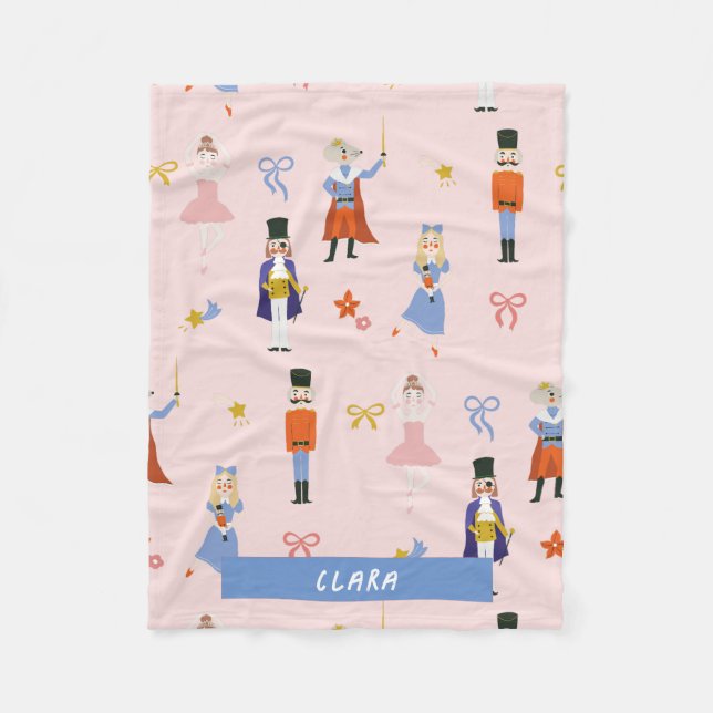 Pink Nutcracker Patchertour Fleecedecke (Vorderseite)