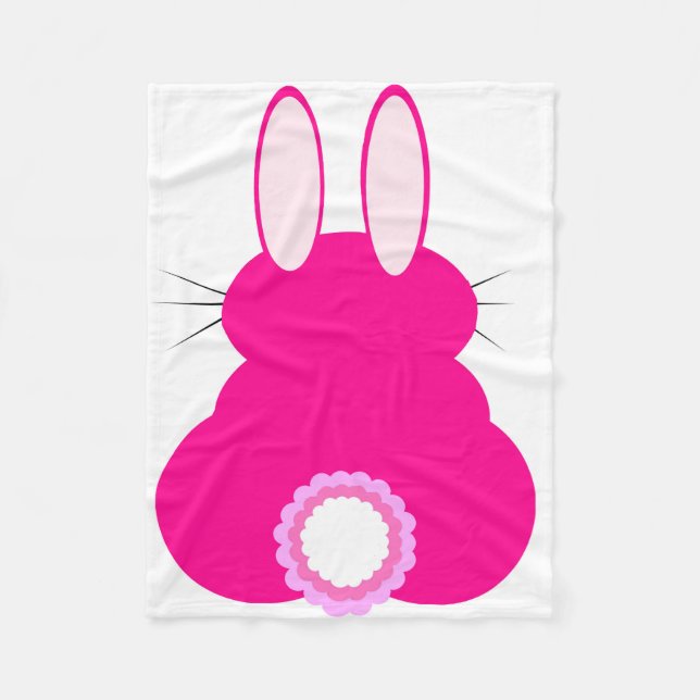 Pink Oaster Bunny Blanket Fleecedecke (Vorderseite)