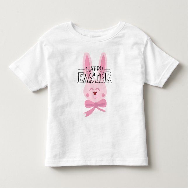 Pink Oaster Bunny Kleinkind T-shirt (Vorderseite)