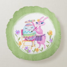 Pink Oaster Bunny Rabbit und Ei |