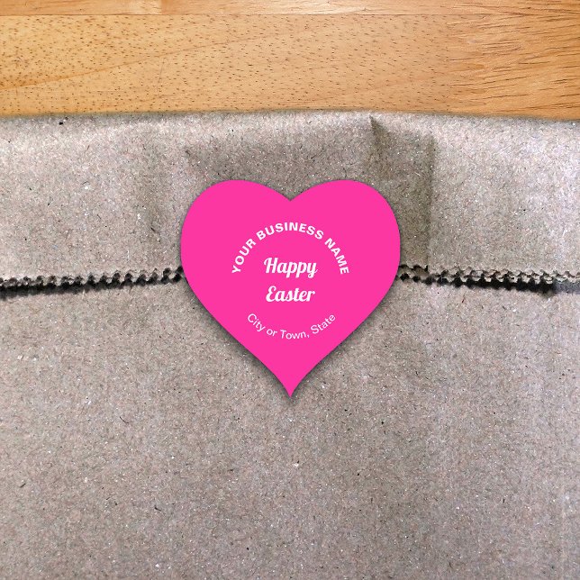 Pink Oaster Business Heart Shape Sticker (Von Creator hochgeladen)