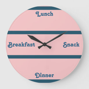 Pink & Ocean Blue Word Clock Große Wanduhr