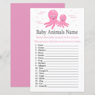 Pink Octopus Baby Animes Name Spiel