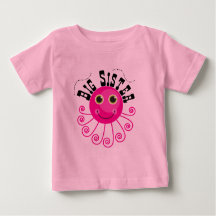 Pink Octopus Große Schwestern T - Shirt und Gesche